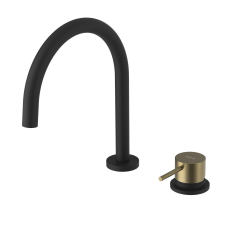 Sapho ULTRAMIX álló mosogatócsaptelep. matt fekete/matt arany csaptelep