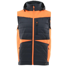Sara Comfort Plus Bélelt Téli Mellény Fekete/Narancssárga - 2XL munkaruha