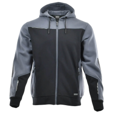 Sara Comfort Plus Kapucnis Munkás Pulóver Fekete/Szürke - 3XL