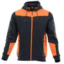 Sara Comfort Plus Kapucnis Munkás Pulóver Sötétszürke/Narancs - M munkaruha