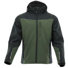 Sara Comfort Plus Softshell Kabát Fekete/Zöld munkaruha