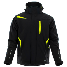 Sara Comfort Winter Bélelt Softshell Munkás kabát Fekete/Sárga - XL
