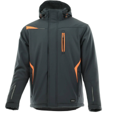 Sara Comfort Winter Bélelt Softshell Munkás kabát Sötétszürke/Narancs - 2XL