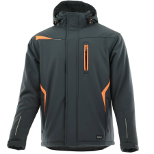 Sara Comfort Winter Bélelt Softshell Munkás kabát Sötétszürke/Narancs - 3XL munkaruha