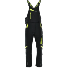 Sara Comfort Winter Bélelt Téli Softshell Kantáros nadrág Fekete/Sárga - 2XL munkaruha