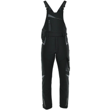 Sara Comfort Winter Bélelt Téli Softshell Kantáros nadrág Fekete/Szürke munkaruha