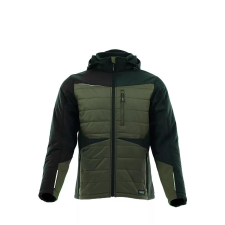 Sara Comfort Winter Hybrid bélelt kabát fekete - zöld munkaruha