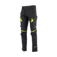 Sara Cottonflex deréknadrág - fekete - sárga munkaruha