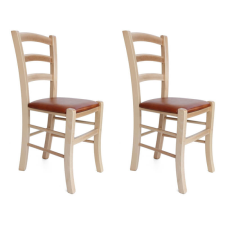  Sára Étkezőszék natúr és konyak műbőr ülőrésszel - 2db N bútor