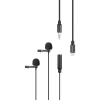 Saramonic LavMicro U1B Dual-Lavalier Apple iOS Lightning &amp; 3.5mm Jack Kettős Mikrofon -Csíptetős mikrofon (600cm)