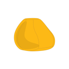  Sárga Babzsák Puff Huzat bútor