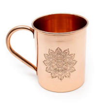 Sárgaréz bögre gravírozott mandala mintával (470 ml) bögrék, csészék