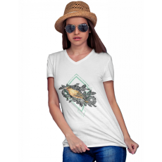  Sárgarigó - Női V Nyakú Póló