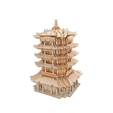 Sárkánytorony fa 3D puzzle puzzle, kirakós