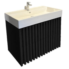 SAT Delano 80x56x46 cm fekete matt fürdőszoba szekrény mosdókagylóval SAT Delano 80x56x46 cm fekete matt fürdőszoba bútor