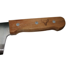 Satar, Pro Cook, rozsdamentes acél, 32 cm, fa fogantyú, ezüst kés és bárd