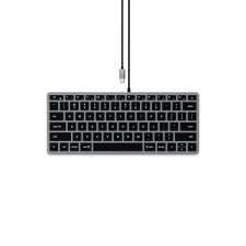 Satechi Slim W1 USB-C BACKLIT Wired Keyboard - Space Grey - US billentyűzet