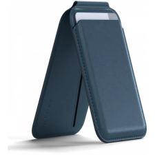 Satechi Vegan-Leather Magnetic Wallet Stand iPhone 12/13/14/15 sötétkék mobiltelefon kellék