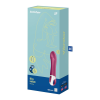 Satisfyer Big Heat vibrátor, bársonyos felszínű, ergonómiailag kialakított, 40°C-ra felmelegíthető, g-pont