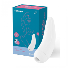 Satisfyer Curvy 2+ léghullámos csiklóizgató, vibrációval (fehér) (APP-os) vibrátorok