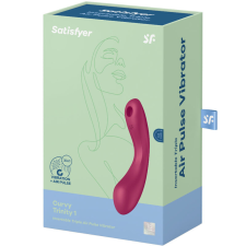 Satisfyer Curvy Trinity 1. vibrátor, léghullámos csiklóizgatóval (piros) vibrátorok