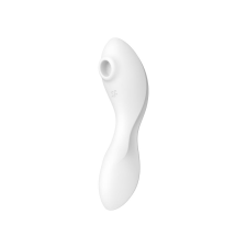 Satisfyer Curvy Trinity 5+ - okos léghullámos 2in1 vibrátor (fehér) vibrátorok