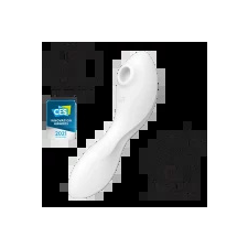 Satisfyer Curvy Trinity 5+ - okos, léghullámos 2in1 vibrátor  Szín: fehér vibrátorok