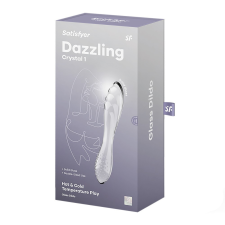 Satisfyer Dazzling Crystal 1 Transparent műpénisz, dildó