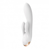  Satisfyer Double Flex - okos, dupla nyuszis vibrátor (fehér)