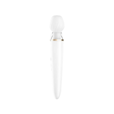 Satisfyer Double Wand-er - okos masszírozó vibrátor (fehér) vibrátorok