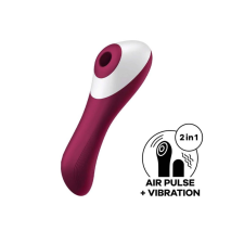 Satisfyer Dual Crush - akkus hüvelyi és csiklóvibrátor (piros) vibrátorok