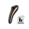 Satisfyer Dual Kiss - akkus hüvelyi és csiklóvibrátor (fekete)