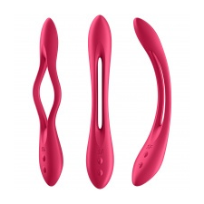 Satisfyer Elastic Joy - akkus, flexibilis párvibrátor (piros) vibrátorok