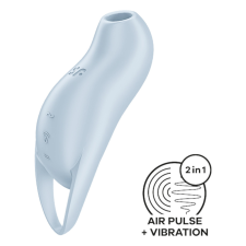 Satisfyer Pocket Pro 1 - akkus, léghullámos csiklóizgató (kék) vibrátorok