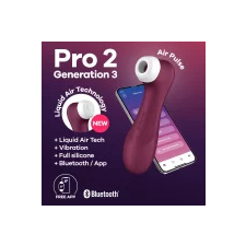 Satisfyer Pro 2 Gen3 - okos, léghullámos csiklóizgató  Szín: bordó vibrátorok