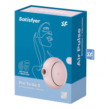 Satisfyer Pro To Go 3. léghullámos csiklóizgató, vibrációval (rózsaszín) izgatók, stimulálók