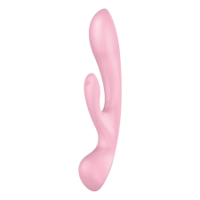 Satisfyer Triple Oh - akkus, csiklókaros vibrátor (pink) vibrátorok