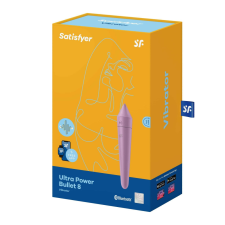 Satisfyer Ultra Power Bullet 8. akkumulátoros vibrátor (lila) (APP-os) vibrátorok