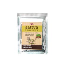 Sattva Ayurveda Henna - Természetes növényi hajfesték - mélybarna 10g - Sattva Ayurveda hajfesték, színező