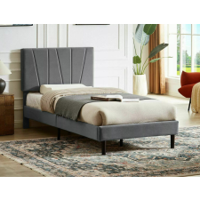  Savana Velvet Bársony Egyszemélyes Ágy Szürke Bordázott Fejvéggel ágy és ágykellék