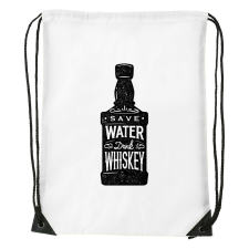Save water drink whiskey - Sport táska fehér tornazsák