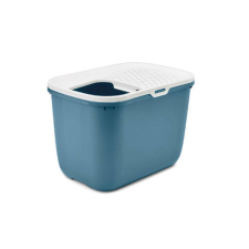 Savic Hop In - macska WC (fehér-kék) macskák részére (58,5x39x39,5cm) macskatoalett