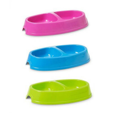  Savic Picnic Twin – Dupla tál (vegyes színekben) 2×0.15l (23.5x13cm) macskatál