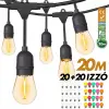 Savineo Kültéri fényfüzér kerti égősor girland 20m + 20db színes parti izzó | Sorolható IP44 E27