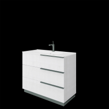 Savini OIKOS 101 ALSÓSZEKRÉNY MOSDÓVAL 101.5X86X46.5CM, FEHÉR, FAMINTÁS fürdőszoba bútor