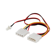 Savio AK-15 Molex tápegység kábel 0.18m - Fekete/Sárga/Piros (AK-15) kábel és adapter
