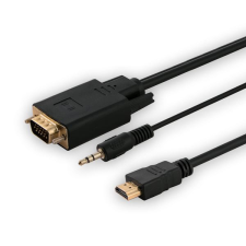 Savio CL-104 HDMI - VGA + audio kábel 1.8m kábel és adapter