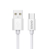 Savio CL-168 USB-A apa - USB-C apa Adat és töltő kábel - Fehér (2m) (CL-168)