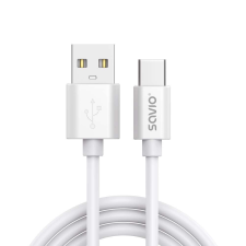 Savio CL-168 USB - USB-C kábel 3m fehér kábel és adapter