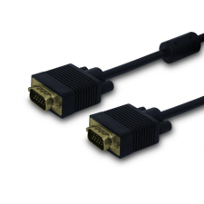 Savio D-Sub (VGA) apa - D-Sub (VGA) apa kábel 1.8m Fekete kábel és adapter